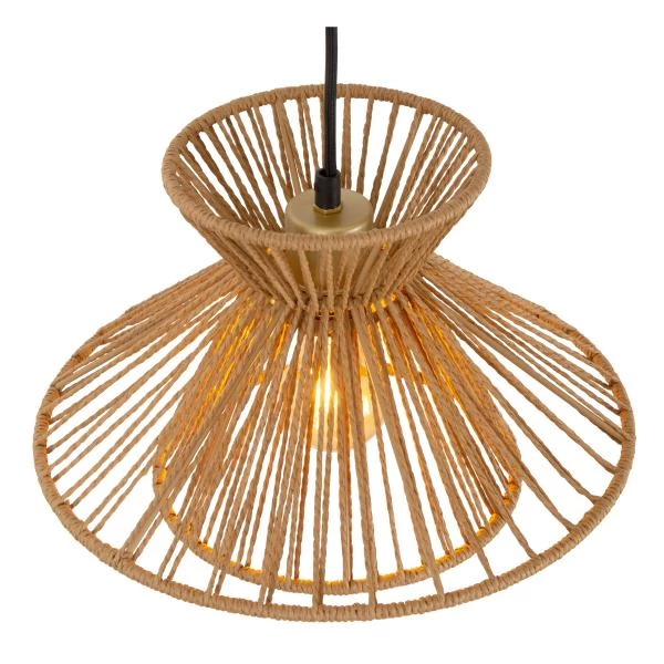 Lucide TASMAN - Pendant light - 3xE27 - Natural - detail 2